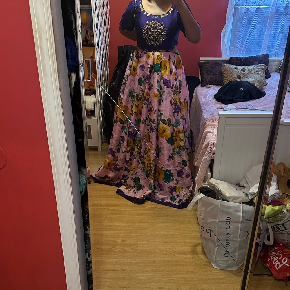 Indian Floral Embellished Gown